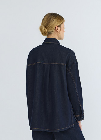 Джинсовая куртка-рубашка