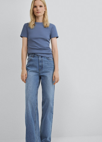 Широкие джинсы с высокой посадкой