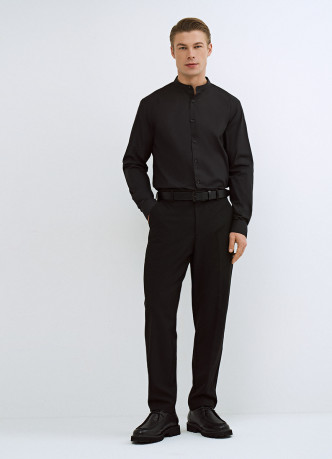 Рубашка c воротником мао