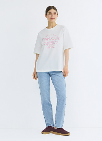 Футболка с флоковым принтом