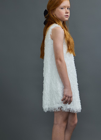 Фактурное платье мини для девочек