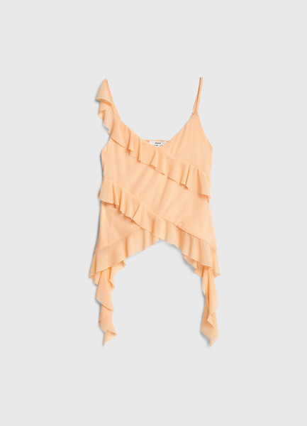 Топ с воланами для девочек, Оранжевый