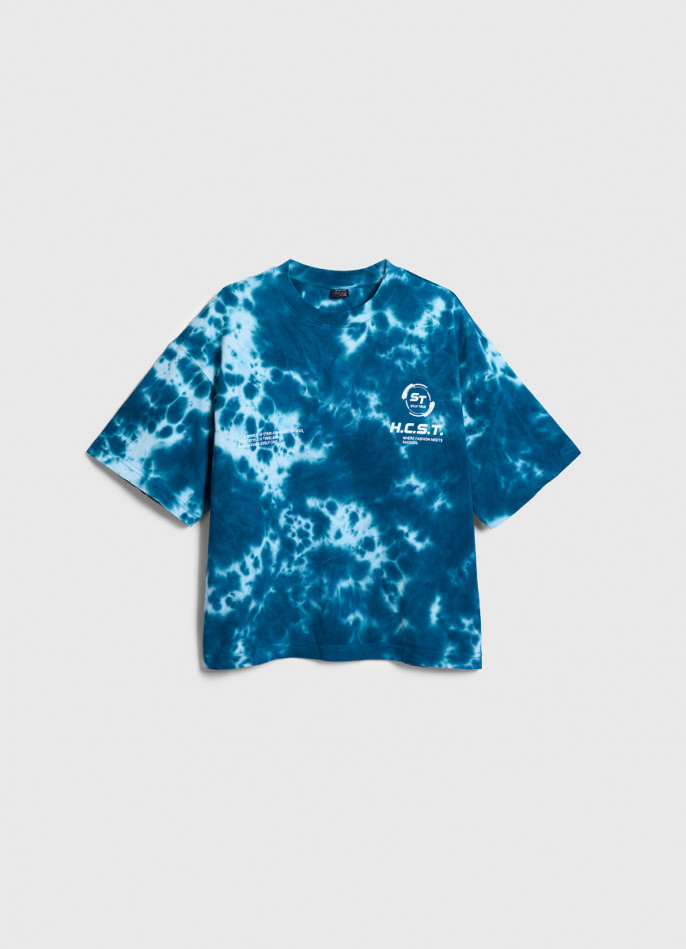 Объёмная футболка с эффектом тай-дай для мальчиков