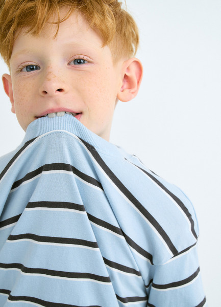 Футболка в полоску для мальчиков Голубой 999₽