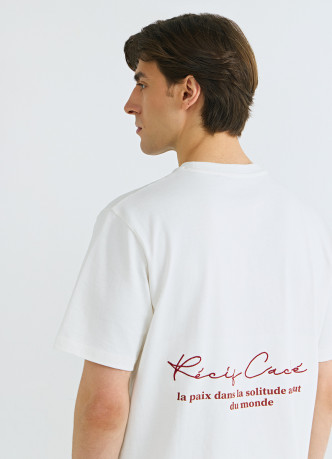 Футболка из плотного хлопка с текстовым принтом