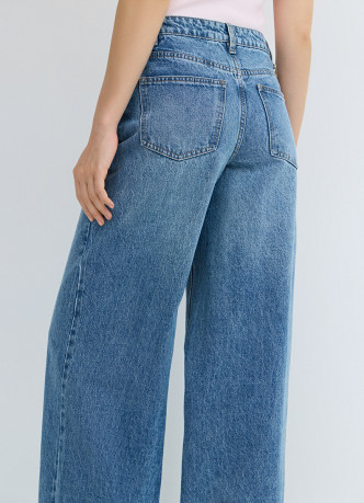 Широкие джинсы Wide leg с обвесом