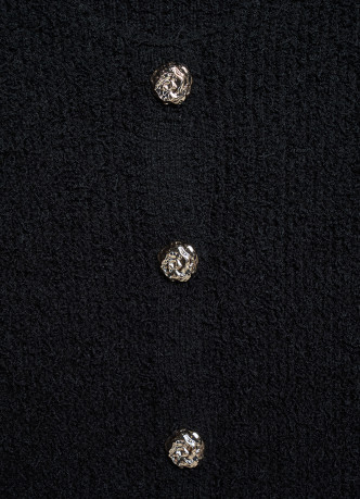 Укороченный кардиган из махровой пряжи