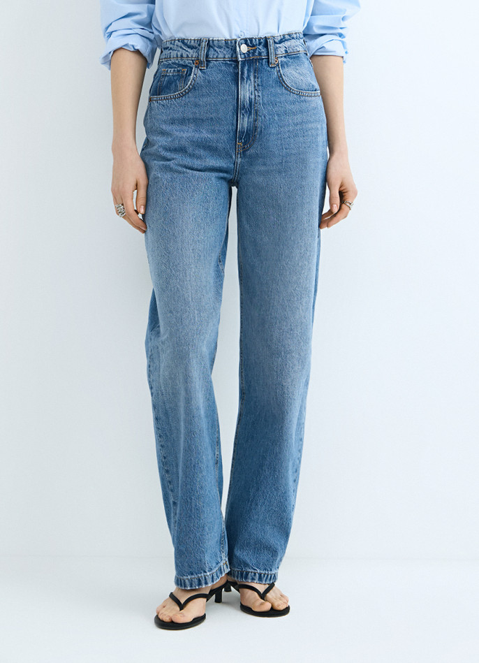 Джинсы Баррел с высокой посадкой