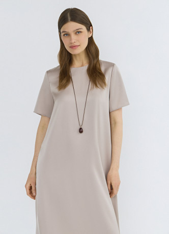 Сатиновое платье-футболка