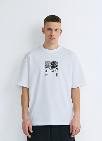 Футболка свободного кроя с принтом