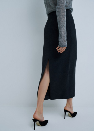 Прямая юбка миди