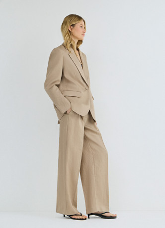 Прямые брюки cо складками