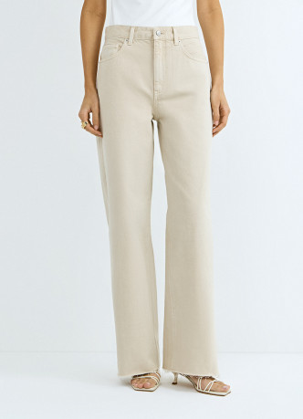 Широкие джинсы из плотного денима