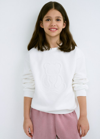 Свитшот с объёмным принтом для девочек