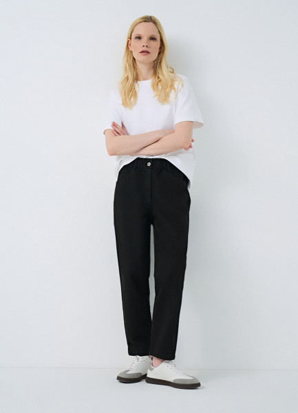 Свободные брюки с эластичным поясом, Черный O`Stin LP6652O02-99