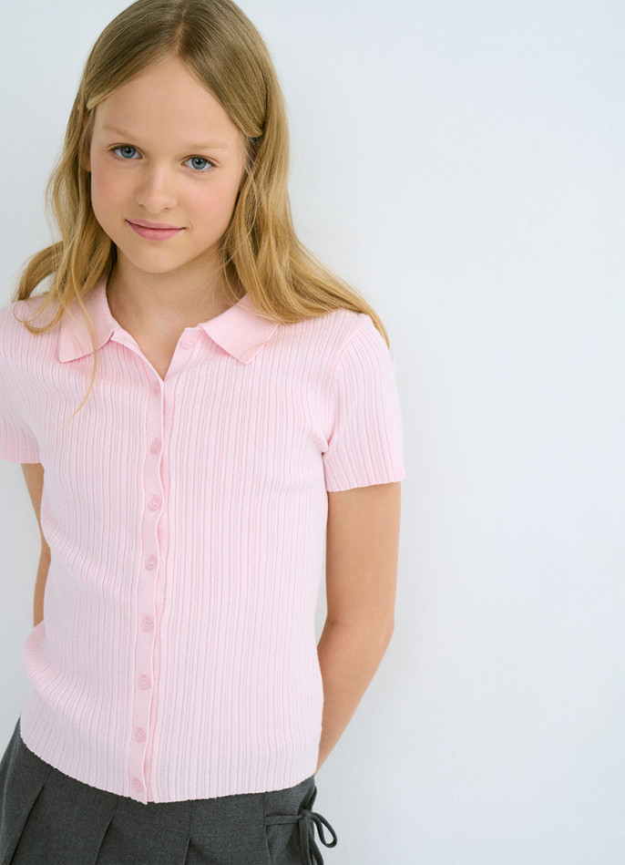 Джемпер с коротким рукавом для девочек