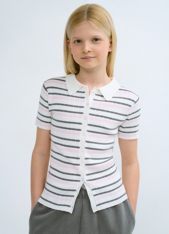 Джемпер с коротким рукавом для девочек
