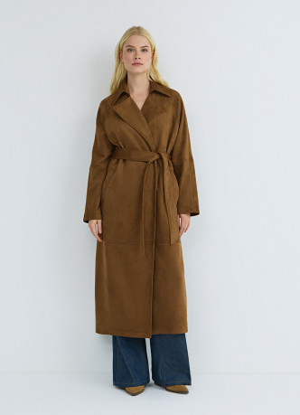 Замшевый тренч