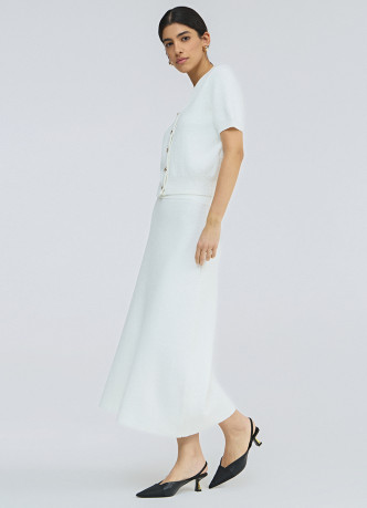 Вязаная юбка миди А-силуэта