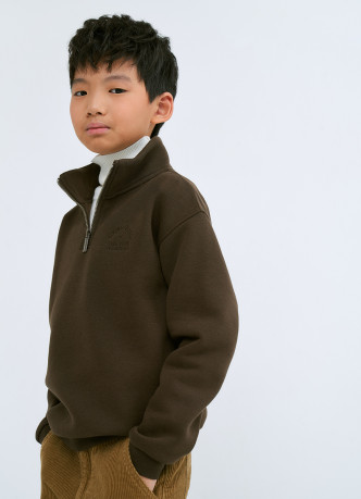 Свитшот с воротником-стойкой на молнии для мальчиков