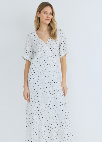 Платье на запах из креповой вискозы