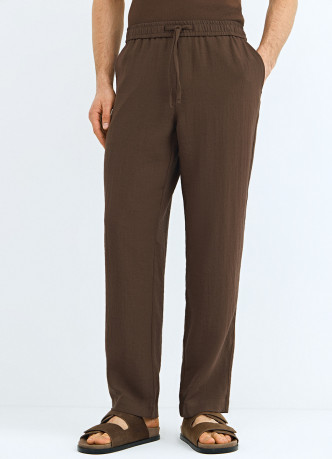 Широкие брюки из смесовой вискозы