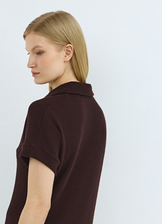 Платье-поло из полотна кроше