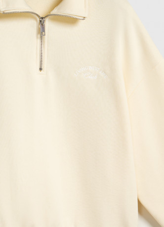 Толстовка с воротником-стойкой на молнии