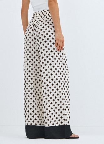 Прямые брюки с принтом