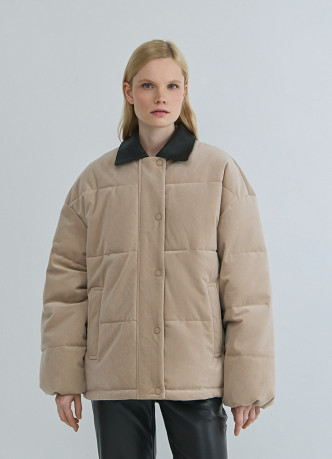 Утеплённая куртка из вельвета