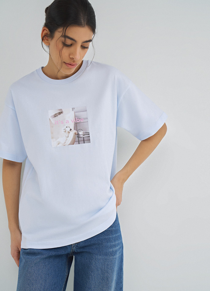 Футболка оверсайз с принтом