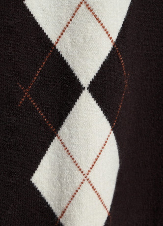 Джемпер поло с ромбами