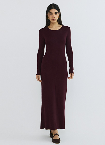 

Облегающее вязаное платье, Фиолетовый
