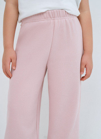 Широкие трикотажные брюки для девочек