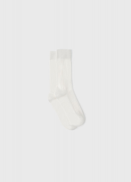 

Носки в рубчик с люрексом, Белый