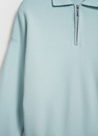 Джемпер с воротником поло на молнии