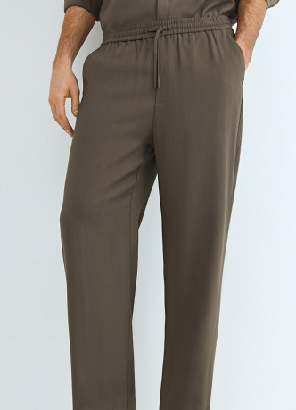 Брюки из вискозы с эластичным поясом