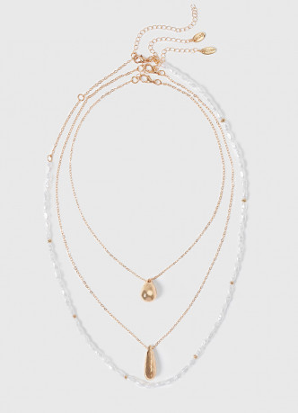 Многоярусное ожерелье с кулонами
