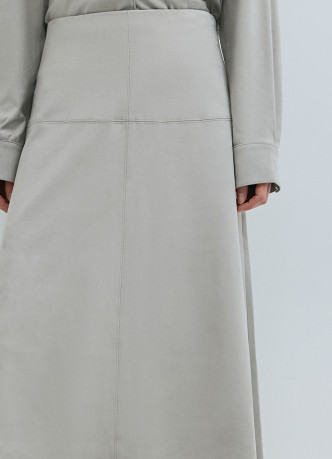 Юбка миди из искусственной замши