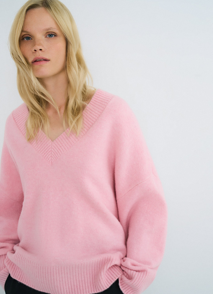 Джемпер из мягкой пряжи с шерстью