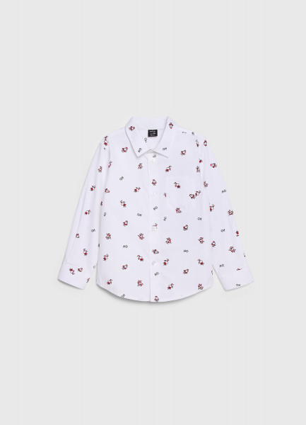 

Рубашка с принтом для мальчиков, Белый