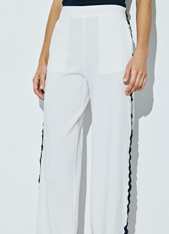 Брюки из хлопка с лампасами