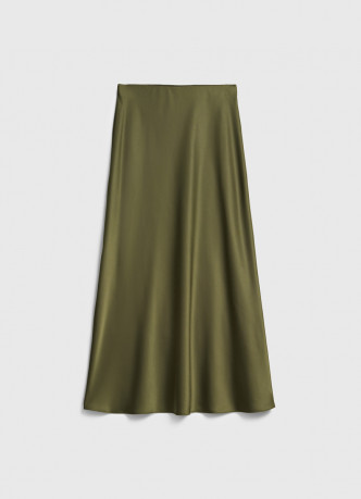 Юбка А-силуэта из сатина