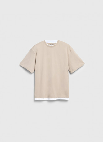 Футболка из плотного хлопка с контрастными деталями