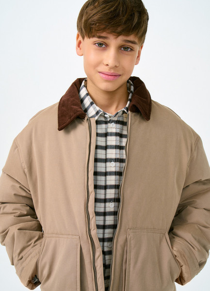 Утеплённая куртка для мальчиков, Бежевый