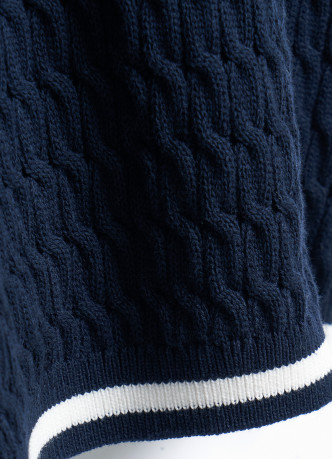 Джемпер поло в рубчик