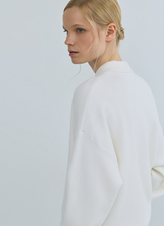 Джемпер с воротником поло на молнии