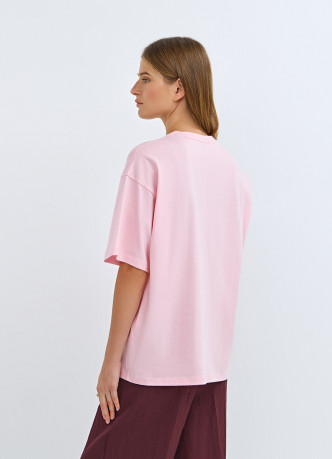 Хлопковая футболка свободного кроя