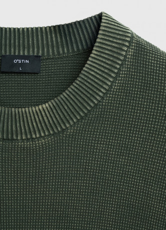 Текстурный джемпер с эффектом стирки