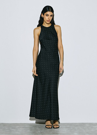 Сатиновое платье с американской проймой